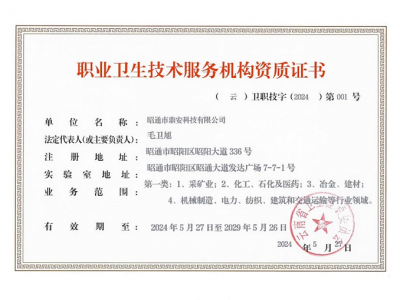 職業(yè)衛(wèi)生技術(shù)服務機構(gòu)資質(zhì)證書